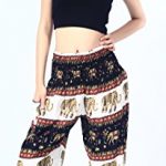 Boho Vib Women's Rayon Print Smocked Waist Boho Harem Yoga Pants 7