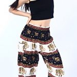Boho Vib Women's Rayon Print Smocked Waist Boho Harem Yoga Pants 8