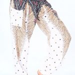 Boho Vib Women's Rayon Print Smocked Waist Boho Harem Yoga Pants 17