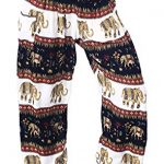 Boho Vib Women's Rayon Print Smocked Waist Boho Harem Yoga Pants 6