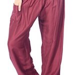 Boho Vib Women's Rayon Print Smocked Waist Boho Harem Yoga Pants 28