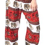 Boho Vib Women's Rayon Print Smocked Waist Boho Harem Yoga Pants 15