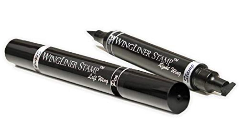 The Flick Stick Winged Eyeliner Stamp, 2 x Black Liquid Eyeliner Pens, Easy Cat Eye Stencil Makeup Tool, SmudgeProof & Waterpoof Eye Liner, Vamp Wing, Wingliner (10mm Classic, Midnight Black) 3