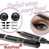 The Flick Stick Winged Eyeliner Stamp by Lovoir, Easy Cat Eye Stencil Makeup Tool, SmudgeProof & Waterpoof Liquid Eye liner Pen, Vamp Style Wing, Wingliner (10mm Classic, Midnight Black) 20