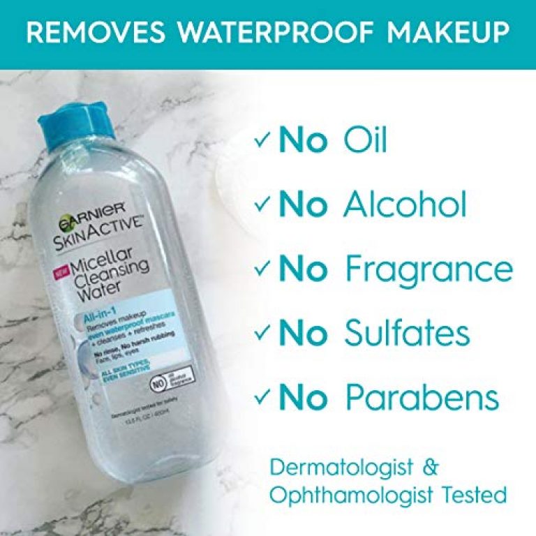 Garnier SkinActive Micellar Water For Waterproof Makeup, Facial Cleanser & Makeup Remover, 13.5 Fl Oz (400mL), 1 Count (Packaging May Vary) 6