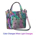 Geometric Luminous Purses and Handbags Holographic Purse Lumikay Bag Reflective Leather Irredescent Tote NO.1 9