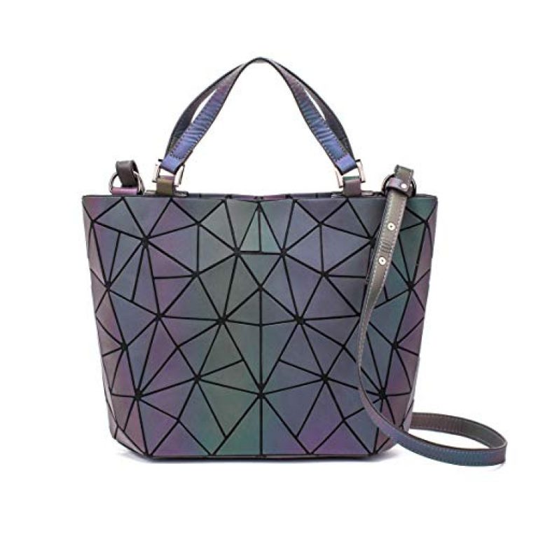 Geometric Luminous Purses and Handbags Holographic Purse Lumikay Bag Reflective Leather Irredescent Tote NO.1 5