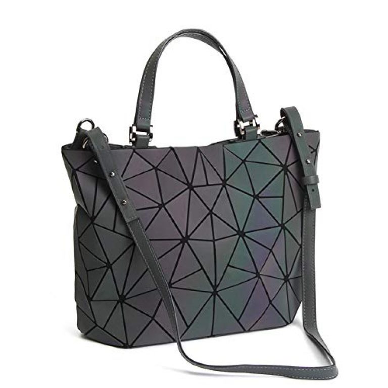 Geometric Luminous Purses and Handbags Holographic Purse Lumikay Bag Reflective Leather Irredescent Tote NO.1 1