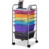Giantex 6 Storage Drawer Cart Rolling Organizer Cart for Tools Scrapbook Paper Home Office School Multipurpose Mobile Utility Cart (Multicolor) 12