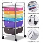 Giantex 6 Storage Drawer Cart Rolling Organizer Cart for Tools Scrapbook Paper Home Office School Multipurpose Mobile Utility Cart (Multicolor) 11