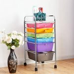 Giantex 6 Storage Drawer Cart Rolling Organizer Cart for Tools Scrapbook Paper Home Office School Multipurpose Mobile Utility Cart (Multicolor) 12