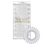 Kitsch Spiral Hair Ties for Women - Waterproof Ponytail Holders for Teens | Stylish Phone Cord Hair Ties & Hair Coils for Girls | Coil Hair Ties for Thick Hair & Thin Hair, 8 Pcs (Transparent) 7