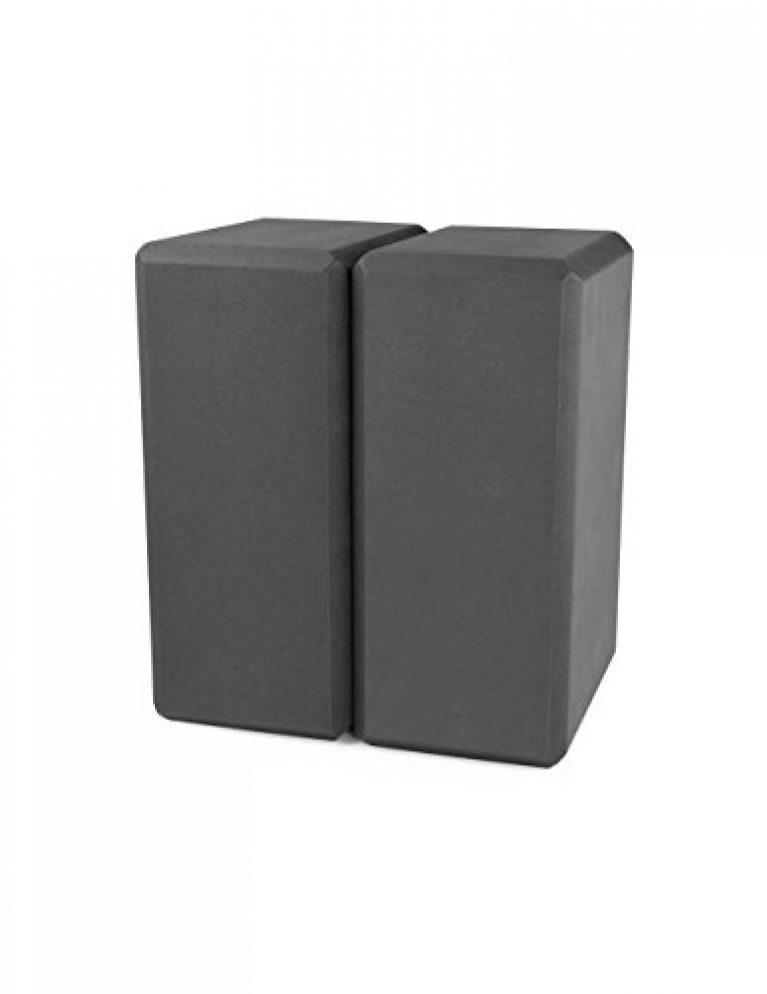 2 Pack 9 inches x 6 inches x 4 inches Black Yoga Blocks - Saver Pack 2