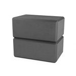 2 Pack 9 inches x 6 inches x 4 inches Black Yoga Blocks - Saver Pack 7