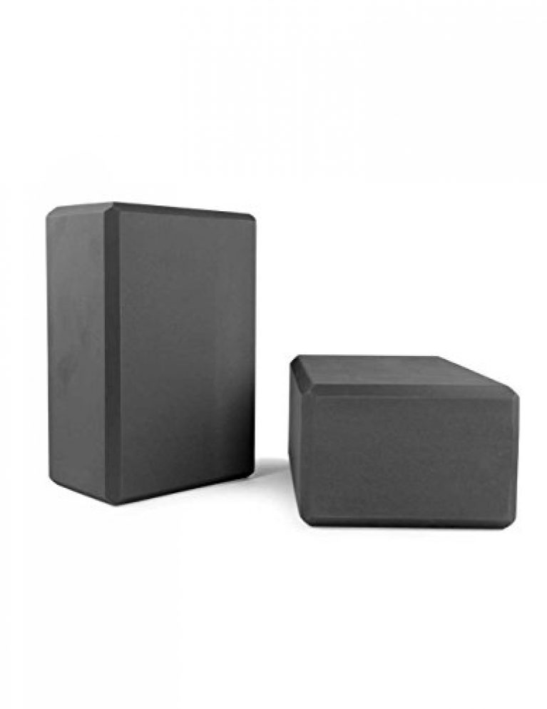 2 Pack 9 inches x 6 inches x 4 inches Black Yoga Blocks - Saver Pack 1