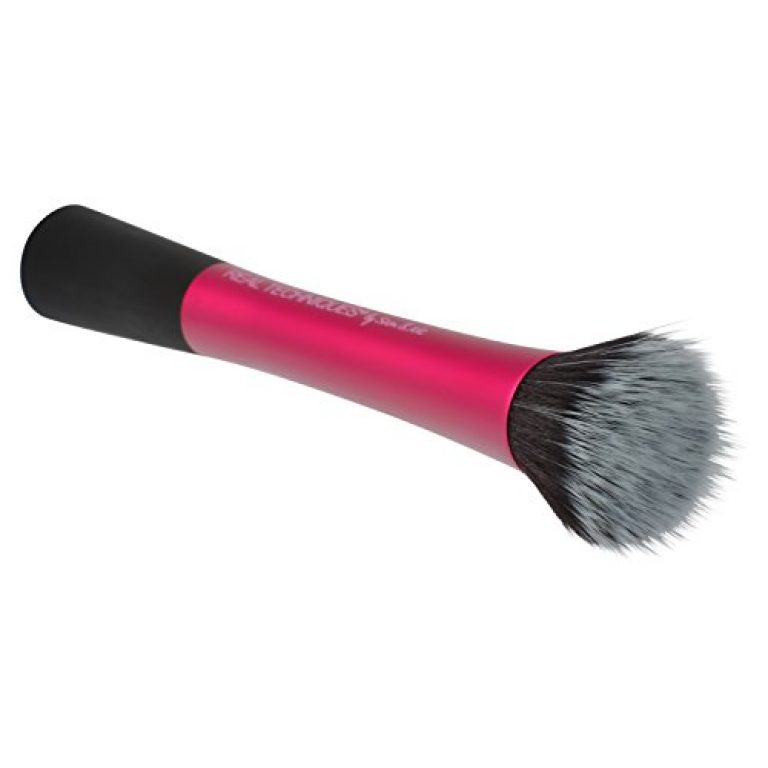 Real Techniques Stippling Brush, Dual-Fiber, Uniquely Shaped and Color Coded, With Synthetic Custom Cut Bristles For an Even and Streak Free Makeup Application 4
