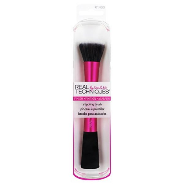 Real Techniques Stippling Brush, Dual-Fiber, Uniquely Shaped and Color Coded, With Synthetic Custom Cut Bristles For an Even and Streak Free Makeup Application 6