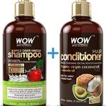 WOW Skin Science Apple Cider Vinegar Shampoo & Conditioner Set with Coconut & Avocado Oil - Men and Women Gentle Shampoo Set - Hair Growth Shampoo for Thinning Hair & Loss - Sulfate & Paraben Free 7
