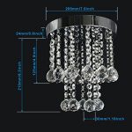 ZEEFO Crystal Chandeliers Light, Mini Style Modern Décor Flush Mount Fixture with K9 Crystal Ceiling Lamp for Hallway, Bar, Kitchen, Dining Room, Kids Room 13