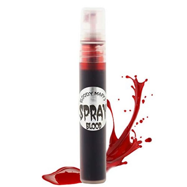 Fake Blood Makeup Spray - For Theater and Costume or Halloween Zombie, Vampire and Monster Dress Up - By Bloody Mary 9
