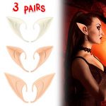 Cosplay Pixie Elf Ears Soft Pointed Tips Anime Party Dress Up Costume Masquerade Accessories Elven Vampire Fairy Ears (3 Pairs 8