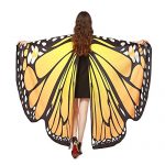 Halloween/Party Butterfly Wings Costumes for Women,Soft Fabric Butterfly Shawl Fairy Ladies Nymph Pixie Festival Rave Dress 8