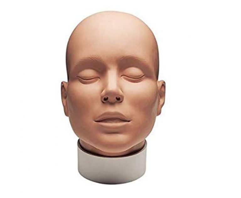 Mehron Makeup Practice Head |Makeup Practice Face| Mannequin Head for Makeup Practice, Special FX, & Face Painting for Students 1