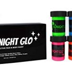 Midnight Glo Black Light Face and Body Paint (Set of 8 Bottles 0.75 oz. Each) - Neon Fluorescent Paint Safe On Skin, Washable, Non-Toxic 9