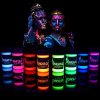 Midnight Glo Black Light Face and Body Paint (Set of 8 Bottles 0.75 oz. Each) - Neon Fluorescent Paint Safe On Skin, Washable, Non-Toxic 23