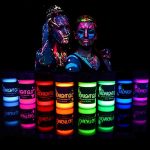 Midnight Glo Black Light Face and Body Paint (Set of 8 Bottles 0.75 oz. Each) - Neon Fluorescent Paint Safe On Skin, Washable, Non-Toxic 8