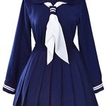 Classic Japanese School Girls Sailor Dress Shirts Uniform Anime Cosplay Costumes with Socks Set(Navy)(S = Asia M)(SSF07NV) 11