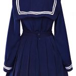 Classic Japanese School Girls Sailor Dress Shirts Uniform Anime Cosplay Costumes with Socks Set(Navy)(S = Asia M)(SSF07NV) 12