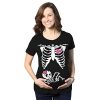 Crazy Dog T-Shirts Maternity Baby Girl Skeleton Cute Halloween Pregnancy Bump Tshirt 9