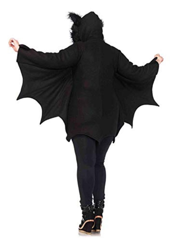 Leg Avenue Women's Cozy Bat adult sized costumes, Black, Large US 2