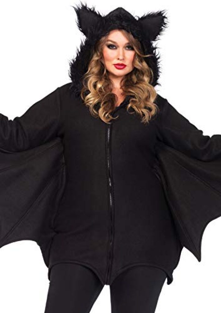 Leg Avenue Women's Cozy Bat adult sized costumes, Black, Large US 3