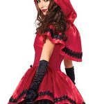 Leg Avenue 2 Piece Gothic Riding Costume Set-Sexy Hooded Cape and Peasant Dress for Women, Red/White, Medium 8