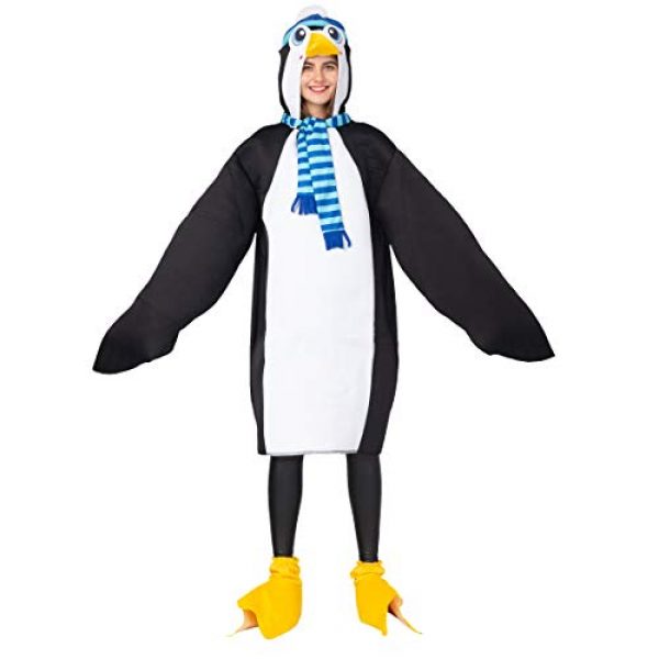 Spooktacular Creations Penguin Cute Lightweight Halloween Costume for Adult Women and Men with Cute Scarfs and Shoe Covers 5
