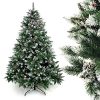 Homde Christmas Tree Artificial Full Xmas Tree 5/6/7 Feet with Bag Flocked Snow Pine Cone (6ft) 4