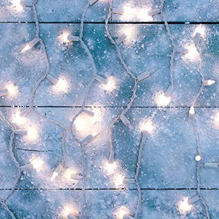 PREXTEX Warm White Christmas Lights (20 Feet, 100 Lights) - White Christmas Tree Lights Indoor White Wire - Clear Christmas Light - String Lights Indoor - Xmas Lights - Warm White Twinkle Lights 5