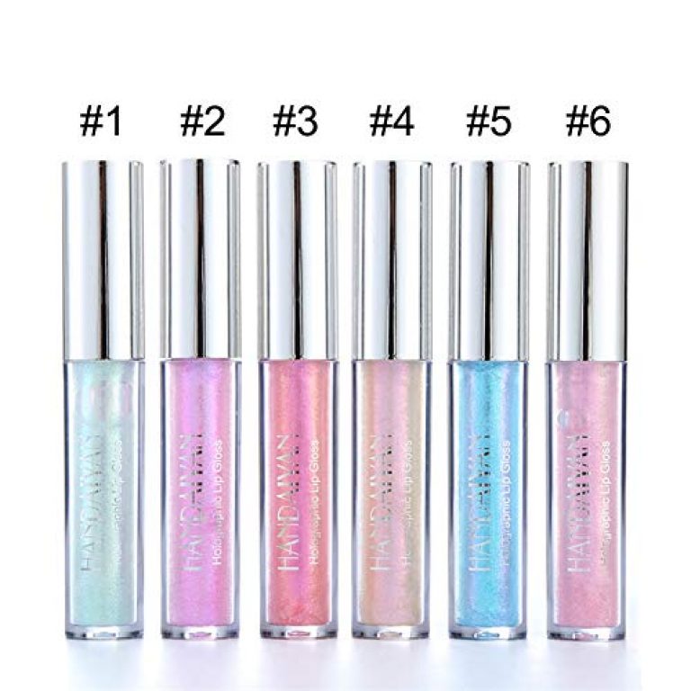 BONNIESTORE 6 Colors Glitter Shimmers Liquid Lip Gloss, Metallic Lipstick Long Lasting Makeup Lipstick Set Moisturizing Dazzling Color Lip Set 2