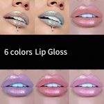 BONNIESTORE 6 Colors Glitter Shimmers Liquid Lip Gloss, Metallic Lipstick Long Lasting Makeup Lipstick Set Moisturizing Dazzling Color Lip Set 11