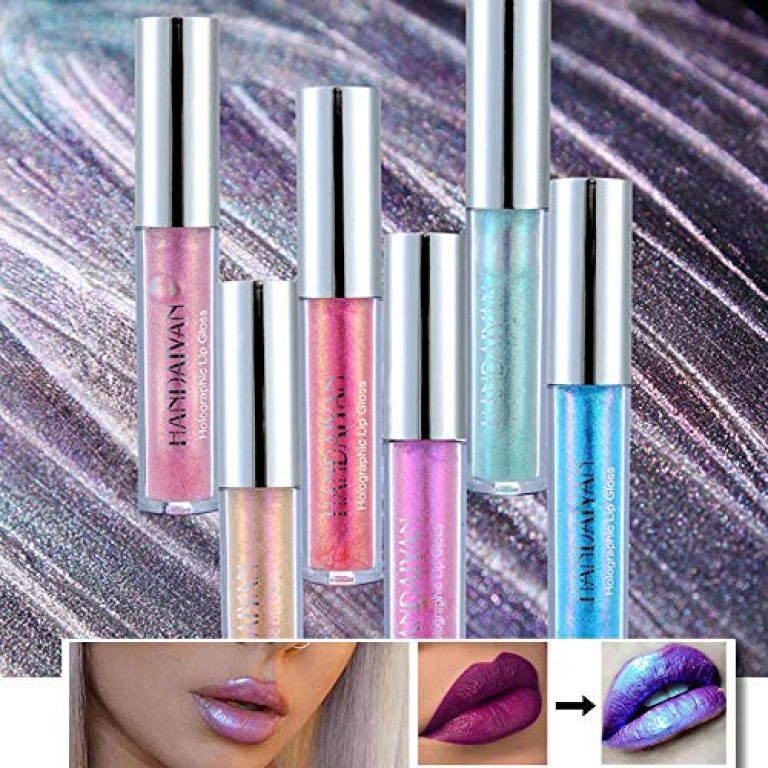 BONNIESTORE 6 Colors Glitter Shimmers Liquid Lip Gloss, Metallic Lipstick Long Lasting Makeup Lipstick Set Moisturizing Dazzling Color Lip Set 5
