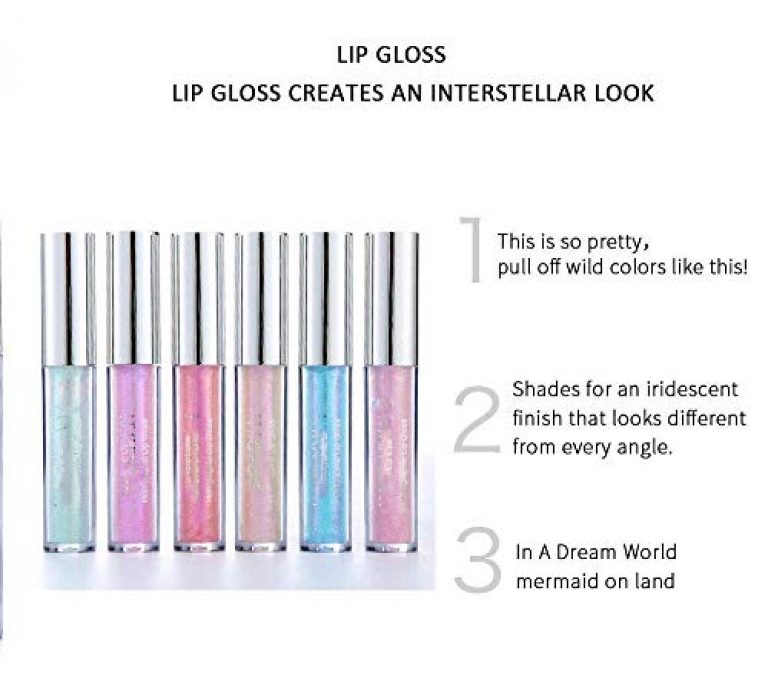 BONNIESTORE 6 Colors Glitter Shimmers Liquid Lip Gloss, Metallic Lipstick Long Lasting Makeup Lipstick Set Moisturizing Dazzling Color Lip Set 6