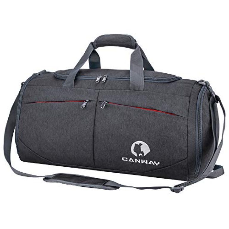 Canway Sports Gym Bag, Travel Duffel bag with Wet Pocket & Shoes Compartment for men women, 45L, Lightweight 1