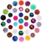 Chunky Glitter, Anezus 67Pcs Holographic Glitter with Fine Festival Glitter in Different Sizes and Dotting Tools for Cosmetic Nail Art Hair Craft and Slime 8