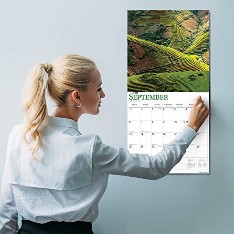 Goldistock 2020 Large Wall Calendar -"Magic Places" - 12" x 24" (Open) - Thick & Sturdy Paper - - Travel The Globe Visiting Magical Places 5