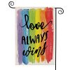 AVOIN colorlife Love Always Wins Rainbow Progress Pride Garden Flag Double Sided Outside, LGBTQ+ Community Yard Outdoor Decoration 12 x 18 Inch 2