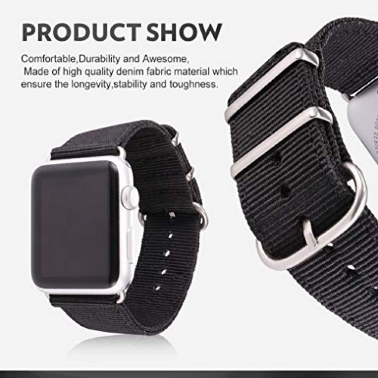 Bandmax Nylon Band Compatible with Apple Watch Rainbow Band 38MM 40MM LGBT Parade Strap Replacement Wristband Accessory New Adapter Compatible for Iwatch Series SE 7/6/5/4/3/2/1 5