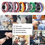 Bandmax Nylon Band Compatible with Apple Watch Rainbow Band 38MM 40MM LGBT Parade Strap Replacement Wristband Accessory New Adapter Compatible for Iwatch Series SE 7/6/5/4/3/2/1 12