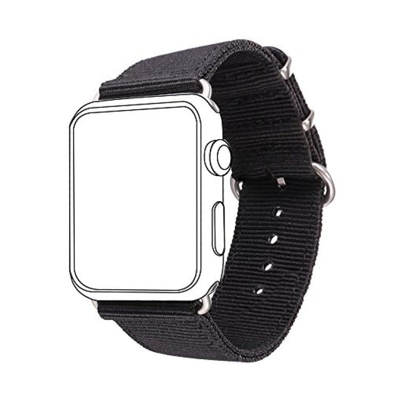 Bandmax Nylon Band Compatible with Apple Watch Rainbow Band 38MM 40MM LGBT Parade Strap Replacement Wristband Accessory New Adapter Compatible for Iwatch Series SE 7/6/5/4/3/2/1 2